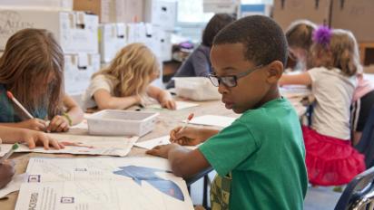 Students in a classroom.