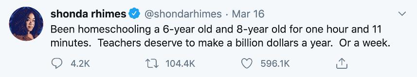 Shonda Rhimes tweet
