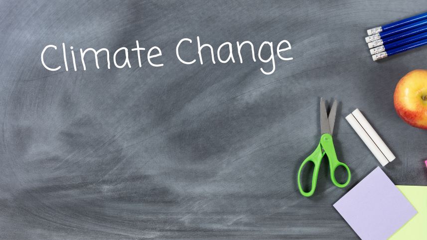 Climate change on a chalkboard