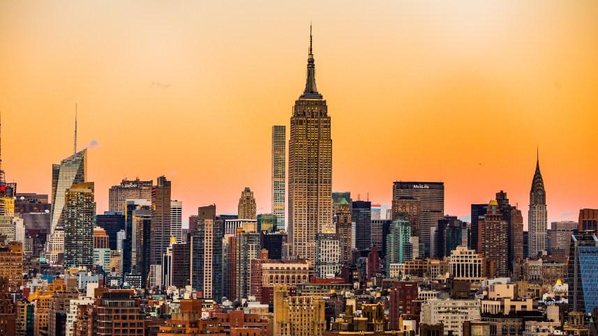 New York City skyline.