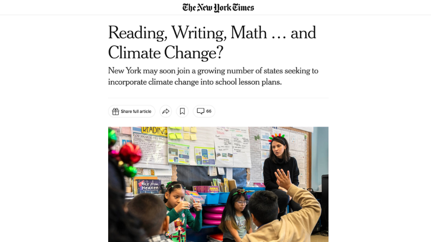 New York Times article screenshot.